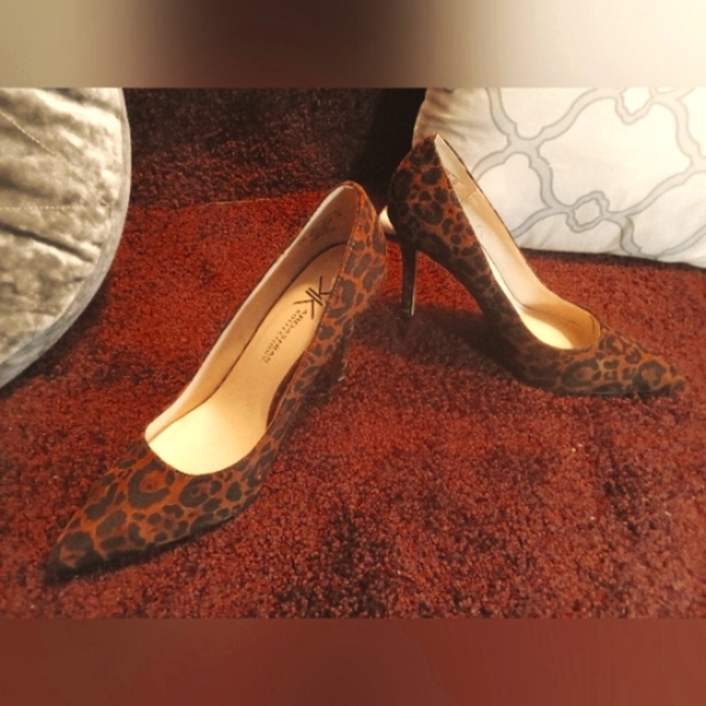 Leopard print high heels